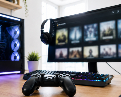 Ein leerer Gaming-Platz